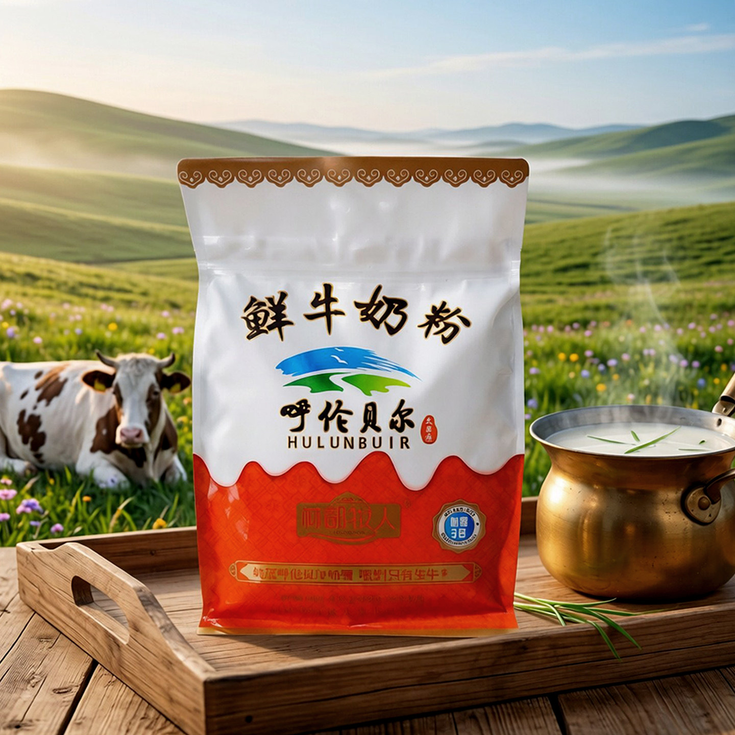 林都牧人纯鲜牛奶粉出口品质600呼伦贝尔奶源牙克石独立包装