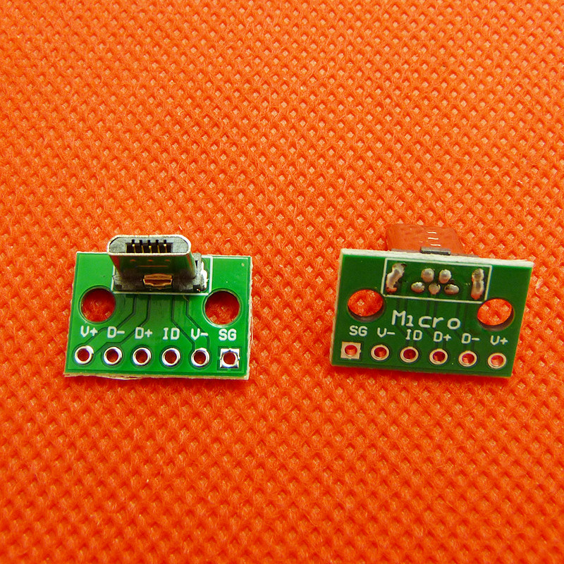 立式micro母头usb插座mini usb母座安卓micro公座测试板卷边平口