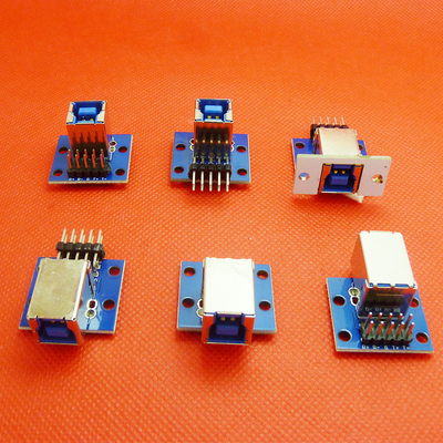 立式USB3.0母座高速数据线接口带固定板3.0母口打印机B母头转排针