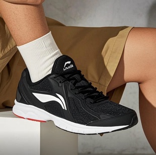 李宁零三七037休闲跑步鞋轻质舒适透气百搭休闲防滑耐磨轻便低帮