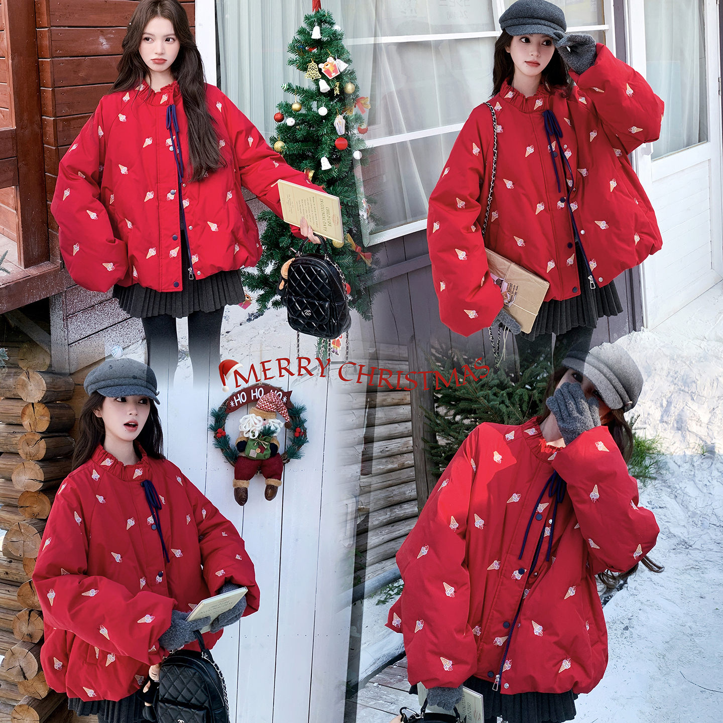 大货 7319 90绒 爆款冰淇淋羽绒服新增红色 三色 P275控418