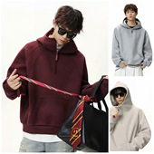 青少年秋冬款 380g重磅立体分割结构连帽卫衣男孩高初中学生大童