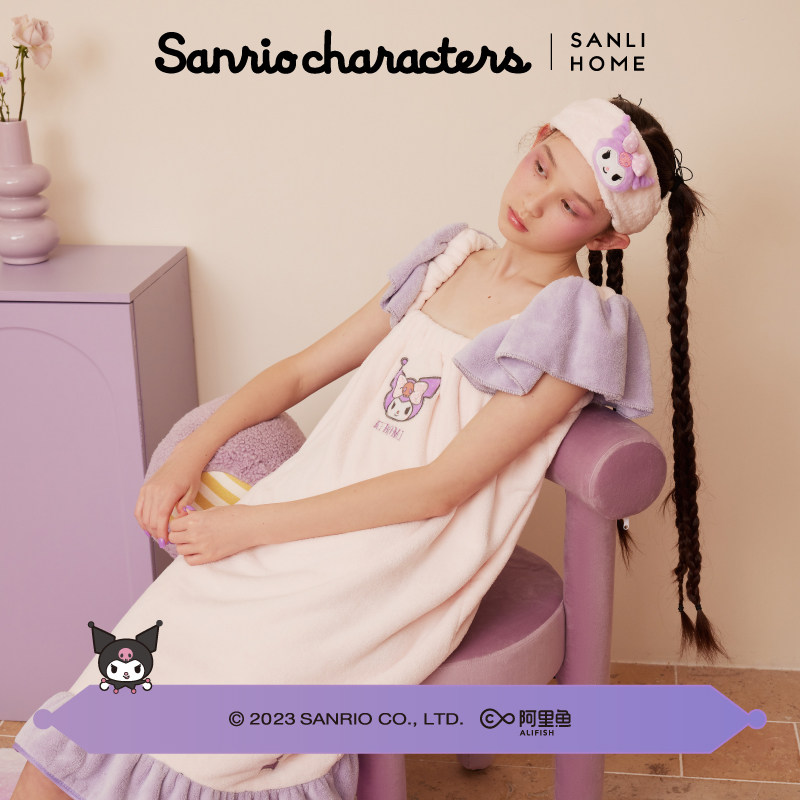 三利女可穿式浴巾浴裙夏季浴袍