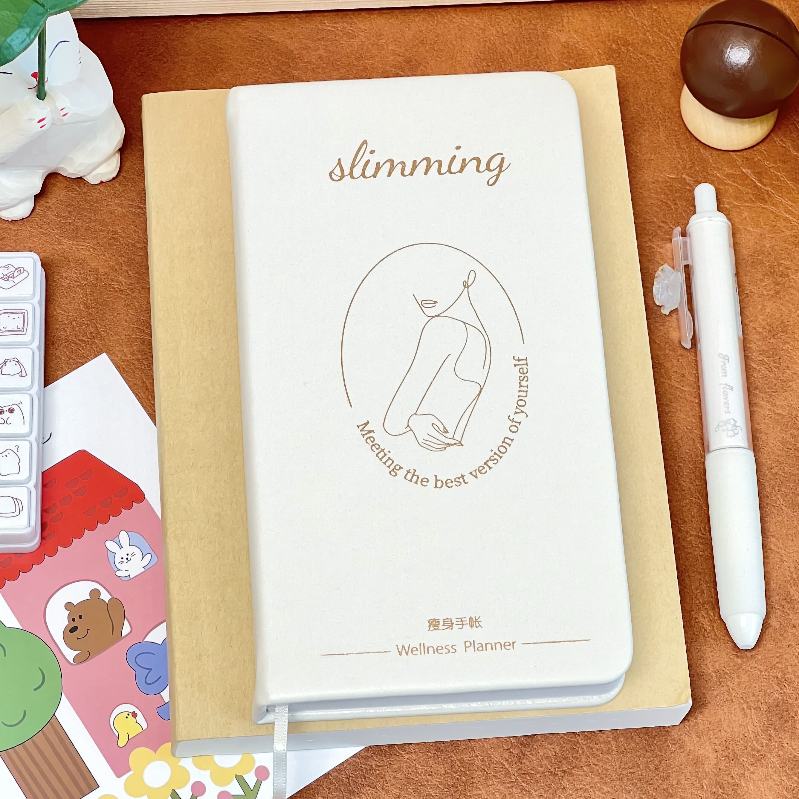 【现货】健康记录手账减肥瘦身记录本自律神器计划体重记录计划本