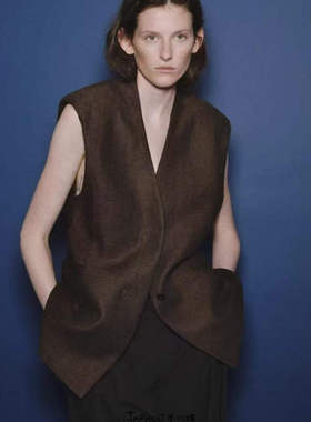 TODAYFUL 2025春夏纯亚麻修身马甲