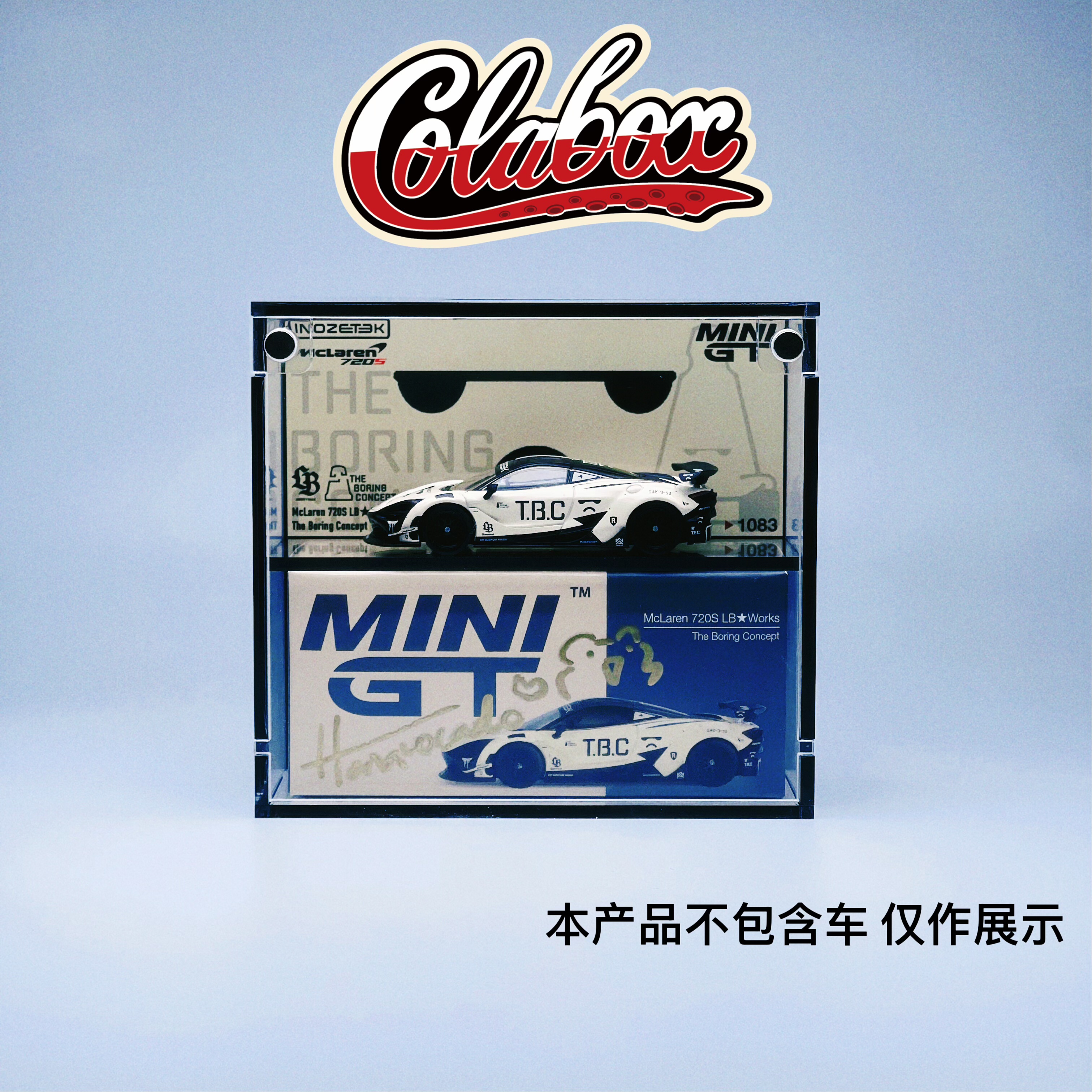 thumbnail for Minigt 1083 Lbwk Mclaren 720S Cream White 1:64 Premium Acrylic Display Box Dustproof Box