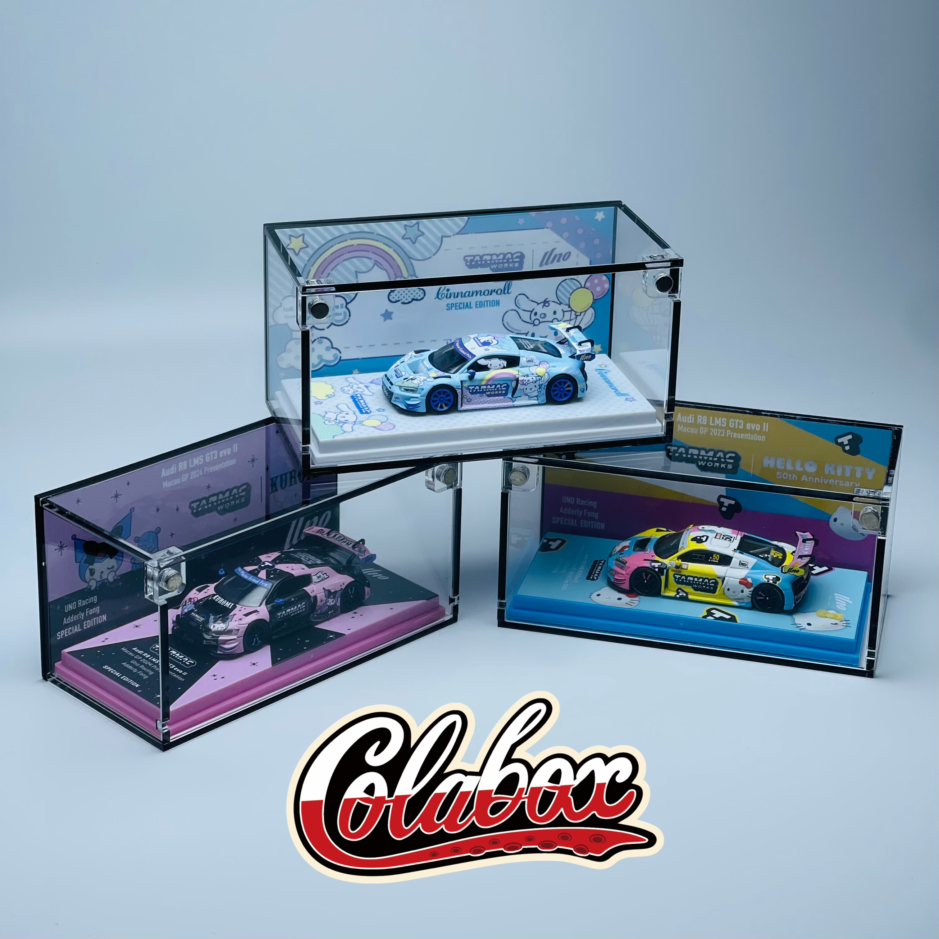 TW UNORacing R8 玉桂狗/库洛米涂装 1:64精品亚克力展示盒防尘盒