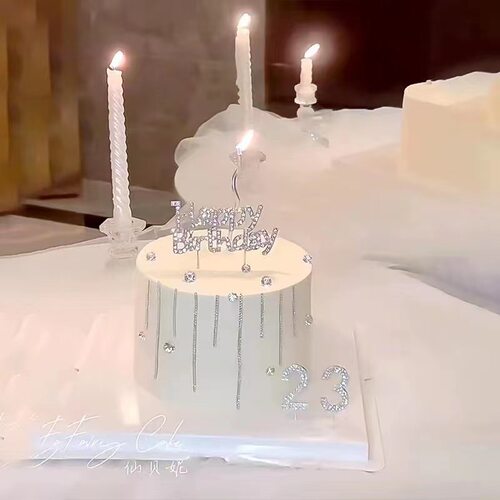 仙女款蛋糕装饰闪亮生日插件
