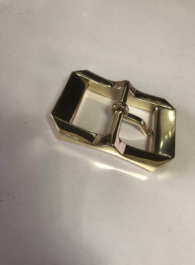 手工制作黄铜八角扣一体切割工艺高端品质镜面抛光经典40mm皮带扣