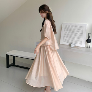 绝美天丝上衣半身裙两件套 新中式 国风甜美时尚 套装 女夏2025新款