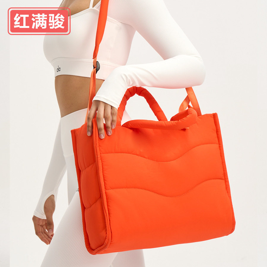 2025新款托特包多分隔层16寸手提笔记本电脑包通勤大容量时尚斜挎