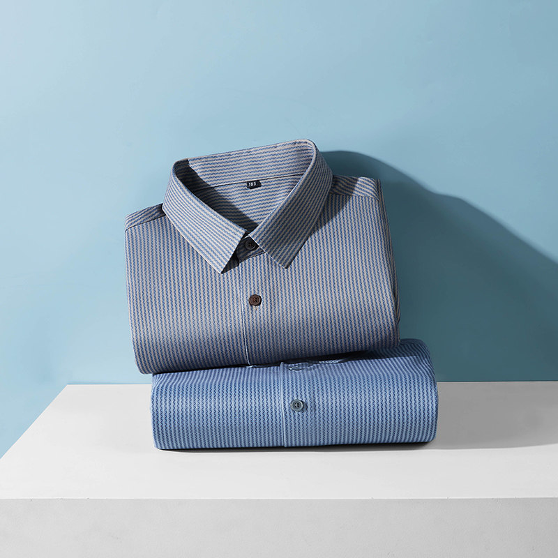 大码男士2025秋季新款长袖衬衫