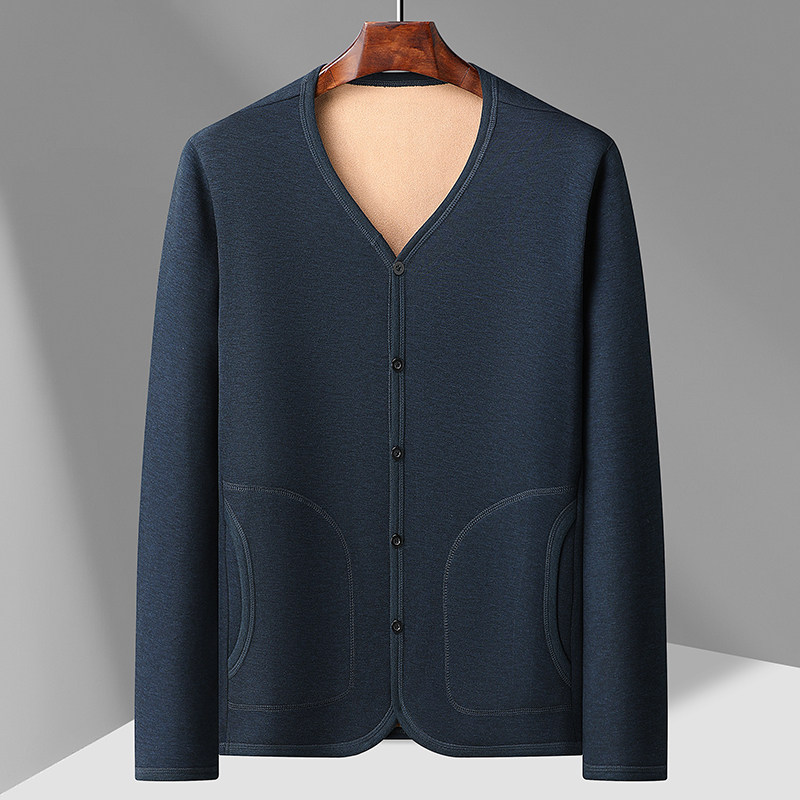 中老年秋冬季加绒加厚保暖内衣开衫上衣中年爸爸装小棉袄爷爷外套,男装,中老年上装,淘宝优惠券,粉丝福利购,淘宝优惠卷