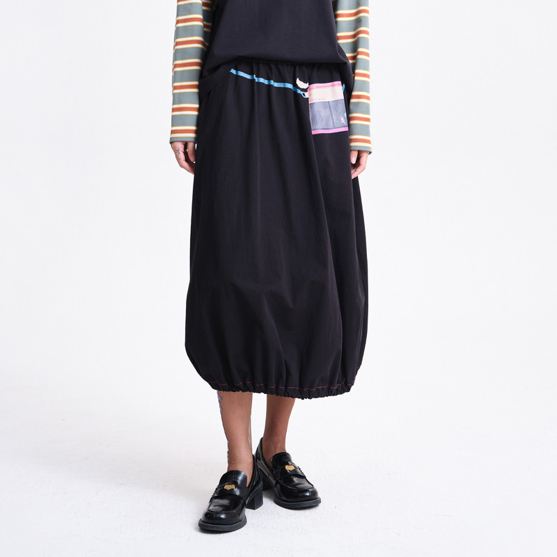 MOVEUP幻走2026春季新款.FUN系列纯棉松紧腰趣味印花过膝半身裙,女装/女士精品,半身裙,淘宝优惠券,粉丝福利购,淘宝优惠卷