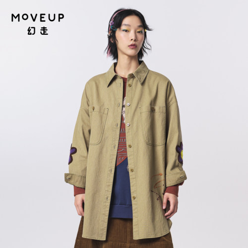 Moveup设计师纯棉冬季绣花