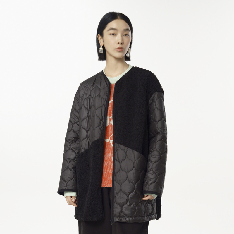 Moveup通勤中长款聚酯纤维100%