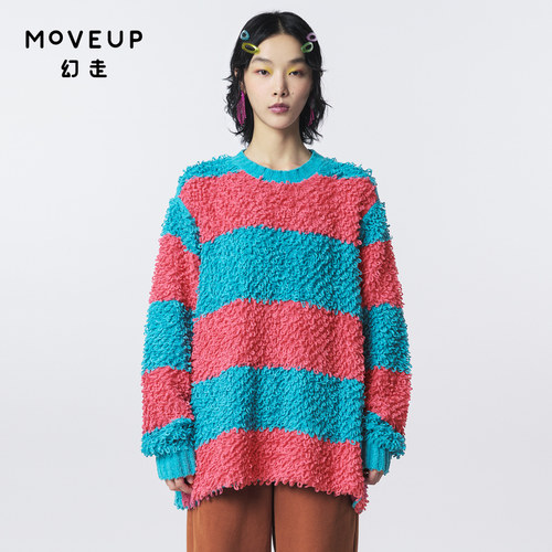Moveup圆领设计师冬季短款毛衣