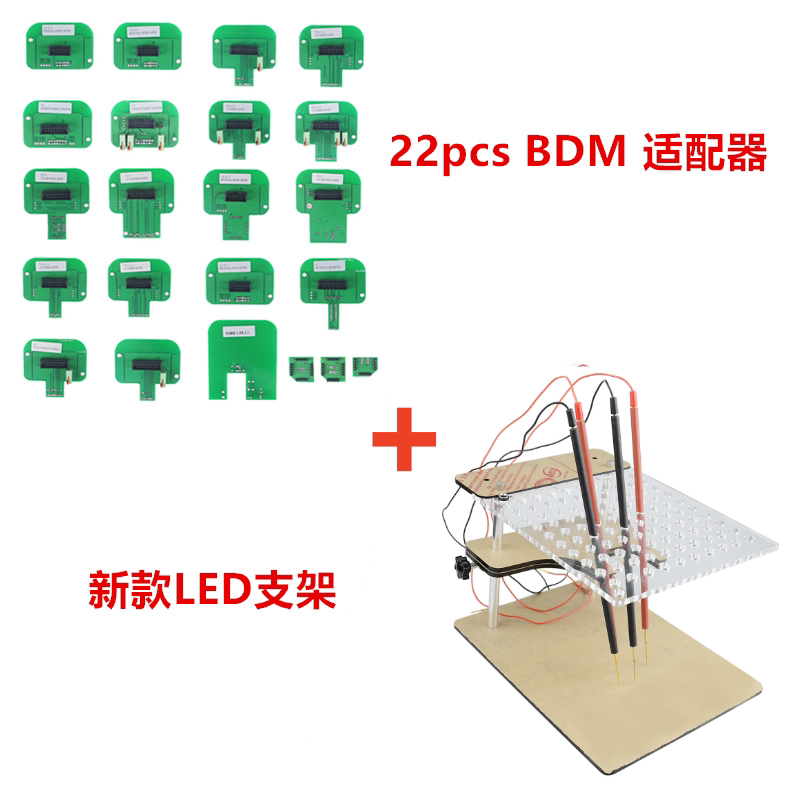 다기능 LED BDM 프레임 브래킷 ECU 읽기 및 쓰기 책상 4개 프로브 펜 지원 22PCS BDM 어댑터