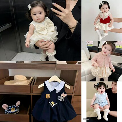 D181-D230多款多色婴儿夏装新生夏季超萌女宝宝甜美风裙子爬爬服