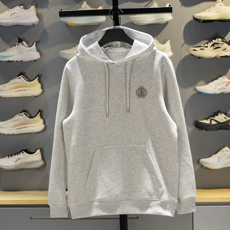 李宁卫衣男装灰色外套2026春季新品运动潮流系列休闲套头连帽上衣