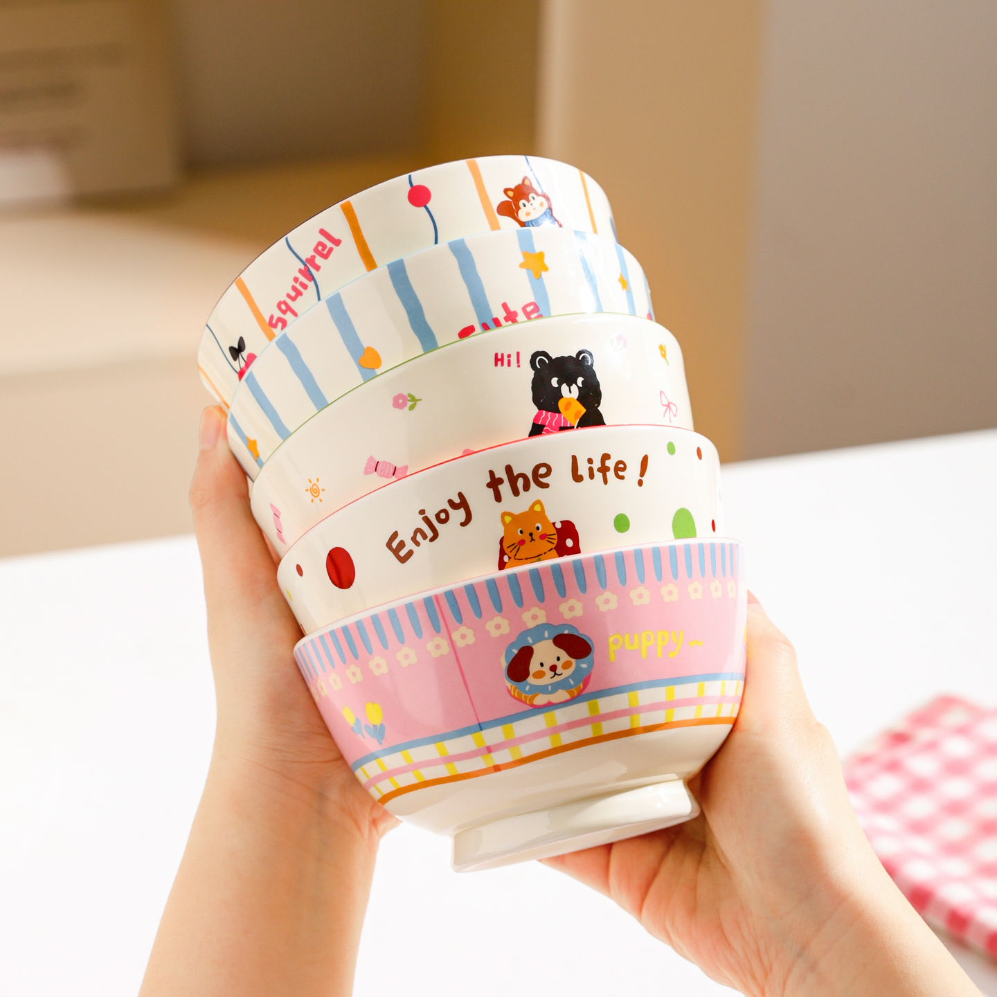 川岛屋可爱米饭碗儿童碗个人专用