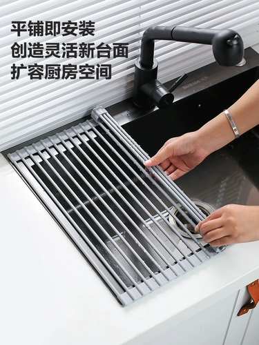 Kawashimaya сливная полка для кухонной раковины стеллаж для хранения посуды и посуды стеллаж для слива роликовых жалюзи складная сливная корзина