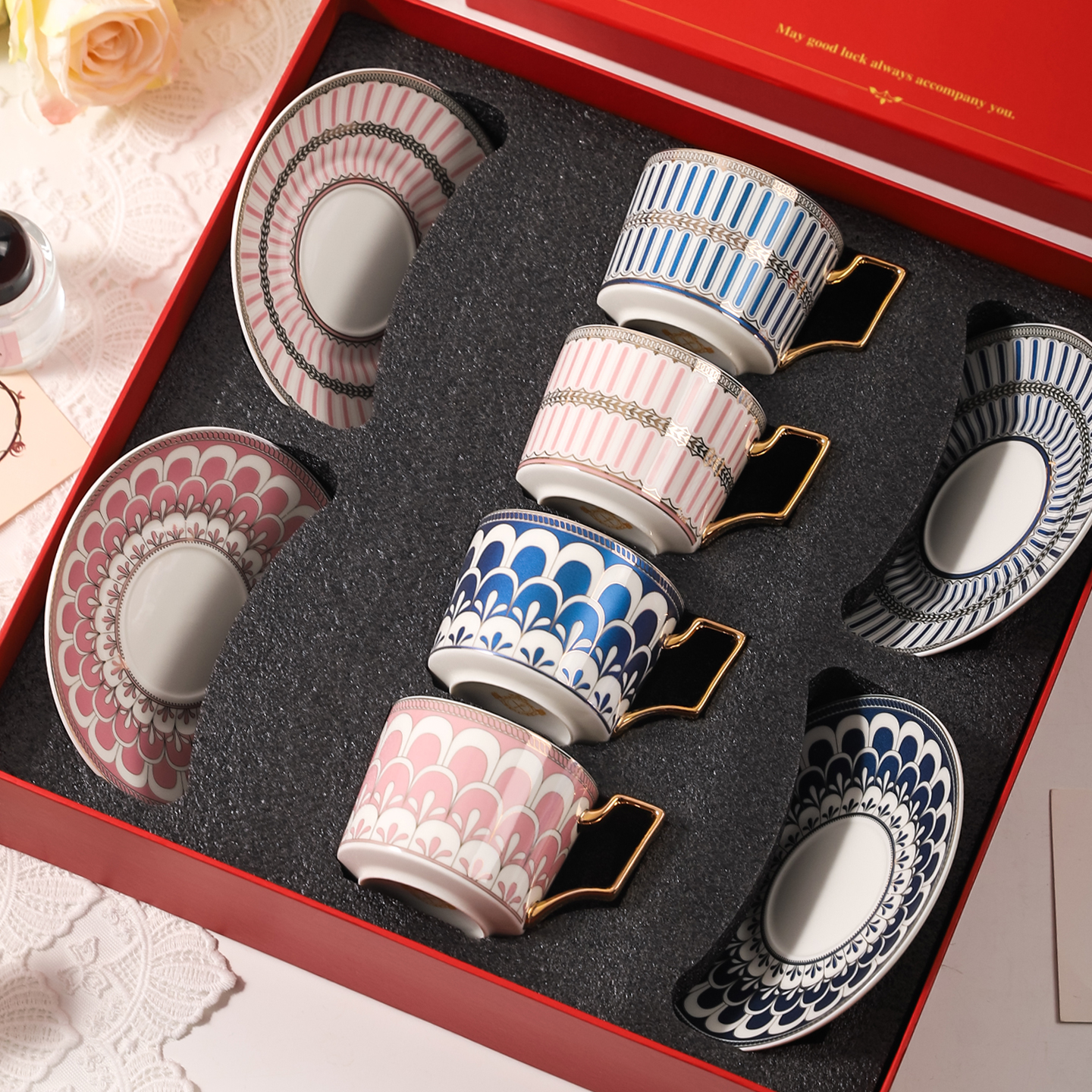 川岛屋欧式咖啡杯高档精致新婚结婚搬家乔迁之喜入宅礼物送人实用