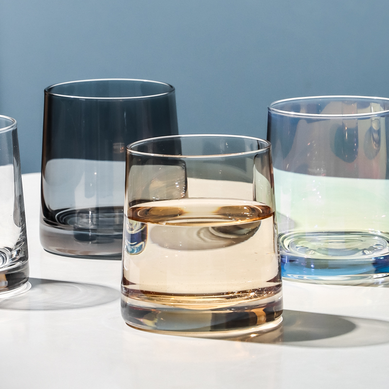 川岛屋玻璃杯子高级感轻奢高档威士忌酒杯啤酒杯待客水杯家用套装