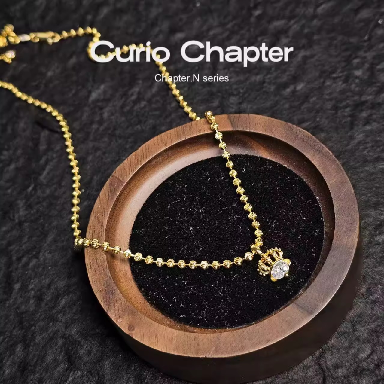 CurioChapter钻石小皇冠项链