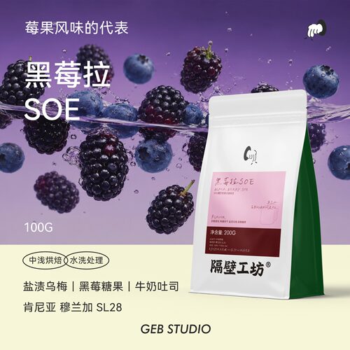 隔壁工坊黑莓拉SOE莓果风味咖啡