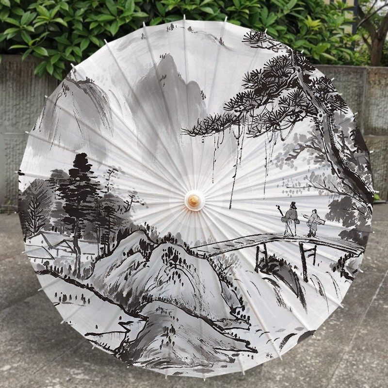 水墨风油纸伞古风女复古防雨防晒男实用舞蹈汉服仿古传统桐油纸伞,家居饰品,工艺伞,淘宝优惠券,粉丝福利购,淘宝优惠卷