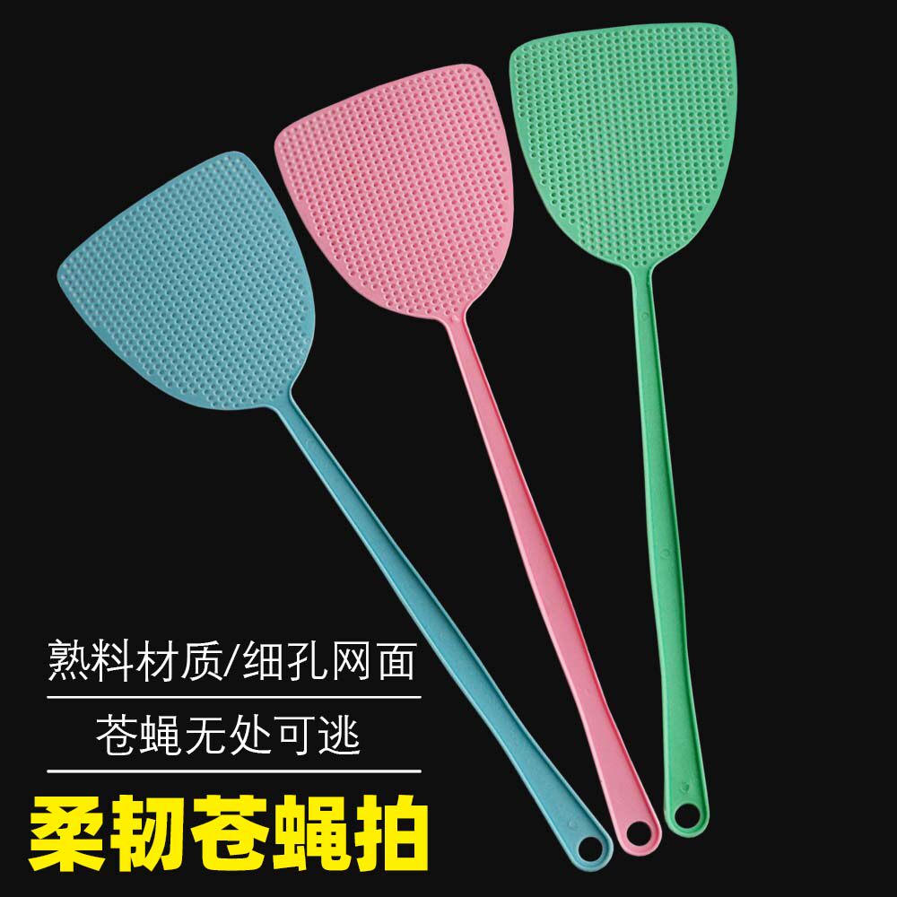 苍蝇拍塑料加厚长柄灭蚊虫拍夏季网面家用拍不烂软大号蚊子拍耐用