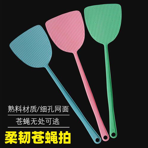 苍蝇拍塑料加厚长柄灭蚊虫拍夏季网面家用拍不烂软大号蚊子拍耐用