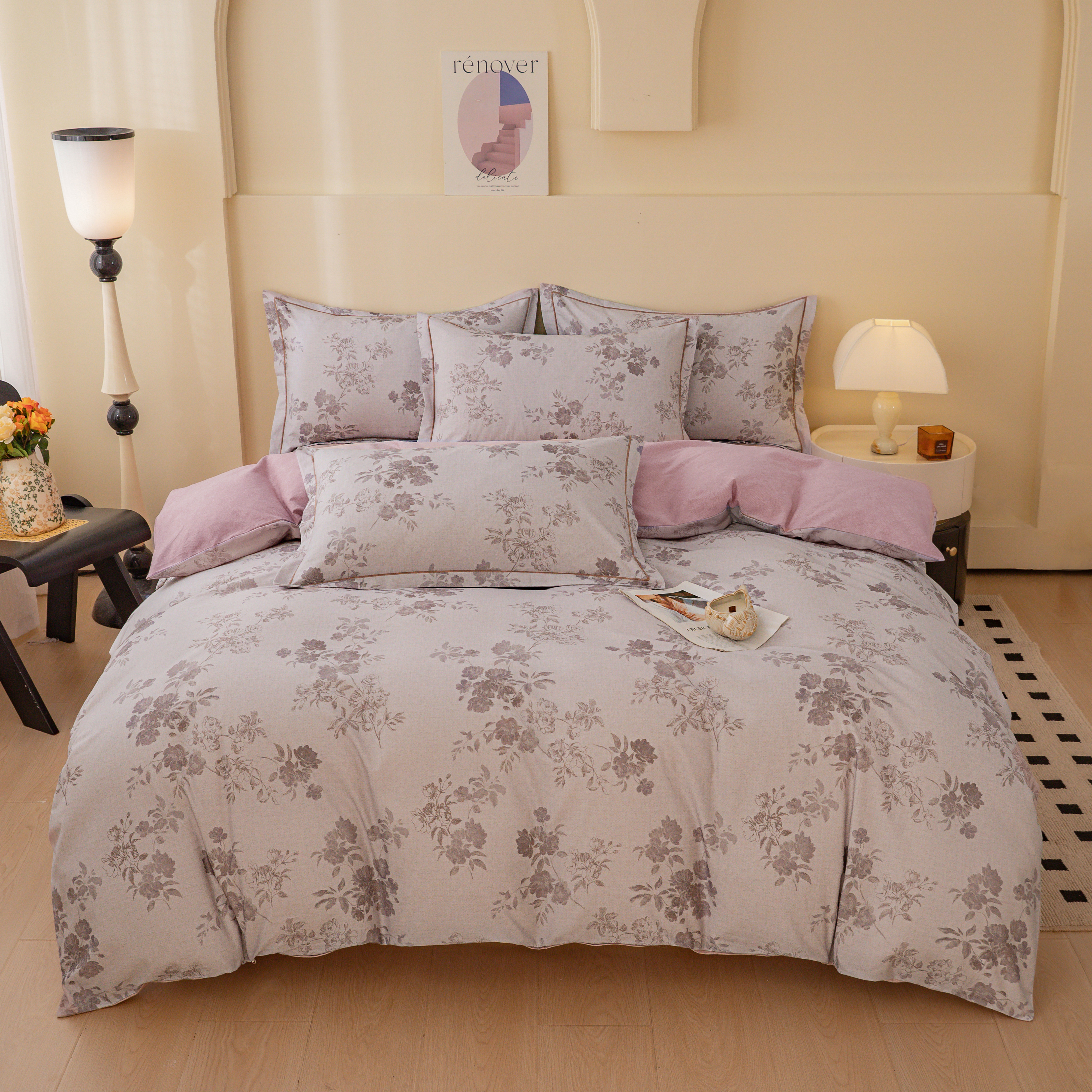 KZ纯棉100棉全棉床品四件套被套床上用品学生宿舍床单四件套