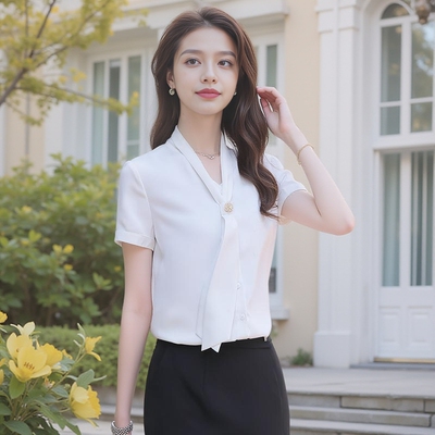 蝴蝶结衬衫女装2026年春夏新款