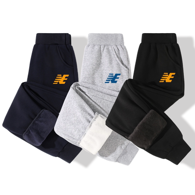 男童运动裤加绒薄绒儿童宽松休闲