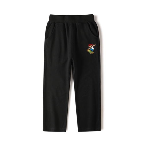 Хлопковые детские штаны для мальчиков, осенние тонкие повседневные брюки для отдыха, свободный прямой крой