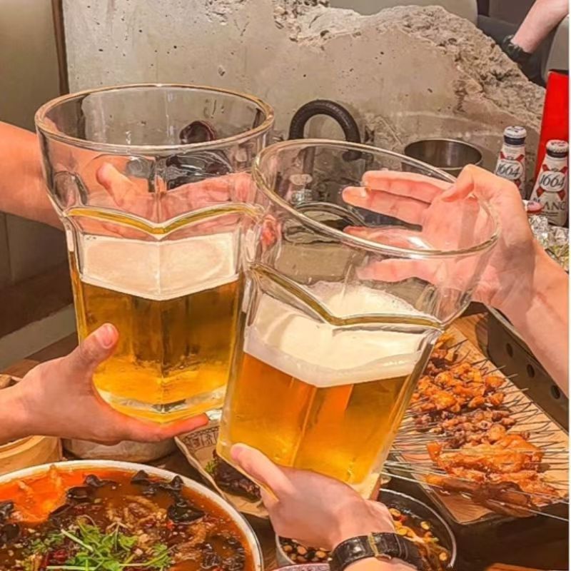 超大号福佳杯钢化玻璃啤酒杯