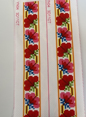 新款十字绣布料自己绣单条尺寸4*85cm一对两条装三股线绣配有针线