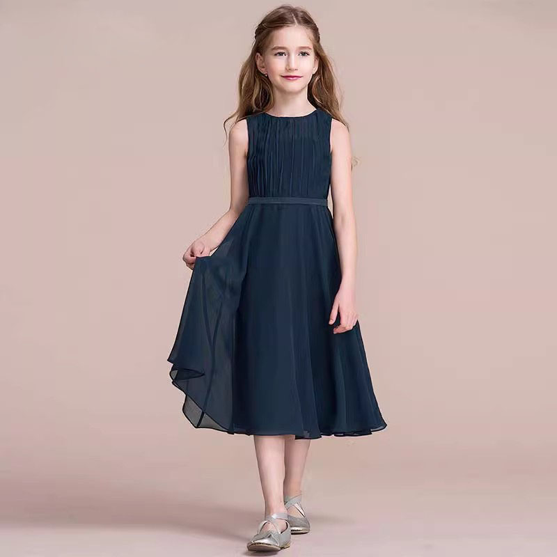 晚洋气优质钢琴演奏礼服女童高端礼服夏季儿童礼服裙2022新款雪纺