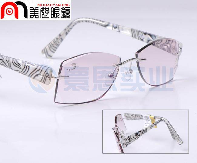 实体店正品 韩国YEIN魅影NO.877无框切边镶钻近视眼镜 高端眼镜