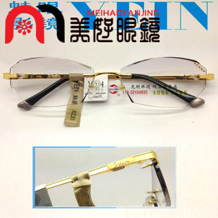 魅影切边镶钻金色高档近视眼镜