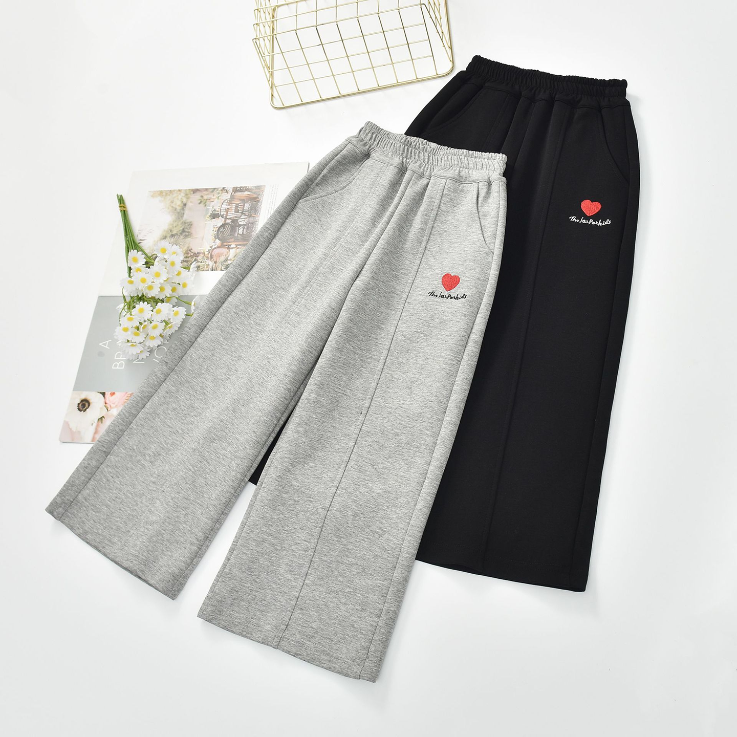 女童裤子2026新款中大童直筒长裤春秋季薄款休闲儿童微喇阔腿裤潮,童装/婴儿装/亲子装,裤子,淘宝优惠券,粉丝福利购,淘宝优惠卷