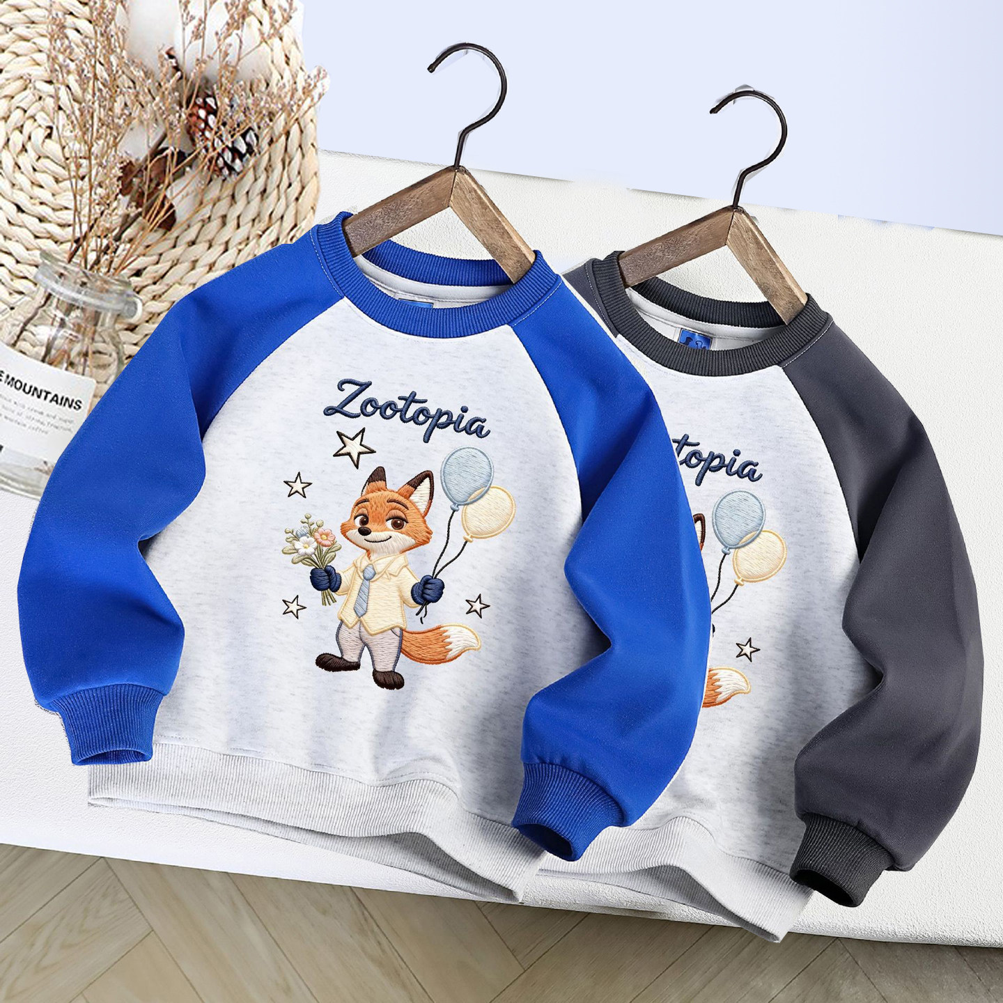 儿童卫衣2026新款疯狂动物城春秋季男童长袖休闲洋气薄款上衣套装