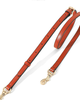 适用蔻驰tabby酒神包真皮包带配件替换带子橘红色牛皮带斜挎长带