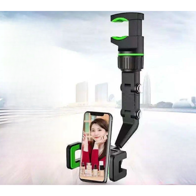 新款车载手机支架汽车后视镜手机固定防震挖掘机AR导航货车支撑架