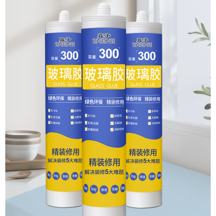 玻璃胶防水防霉厨卫马桶密封胶透明瓷白防水胶门窗免钉结构胶强力