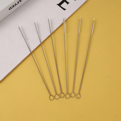 吸管刷婴幼儿奶瓶尼龙刷儿童水杯壶嘴小毛杯刷长不锈钢海绵奶嘴刷