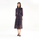 连衣裙女显瘦 气质优雅印花中长袖 KF12383U8 25秋新款 珂莱商场同款