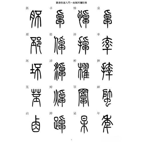 篆书字典 7000字简、篆同写 高清电子图片